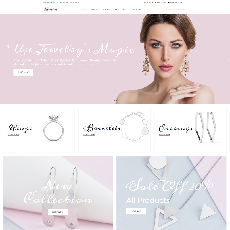 Newelise - Jewelry Elegant Minimalistic Shopify Theme